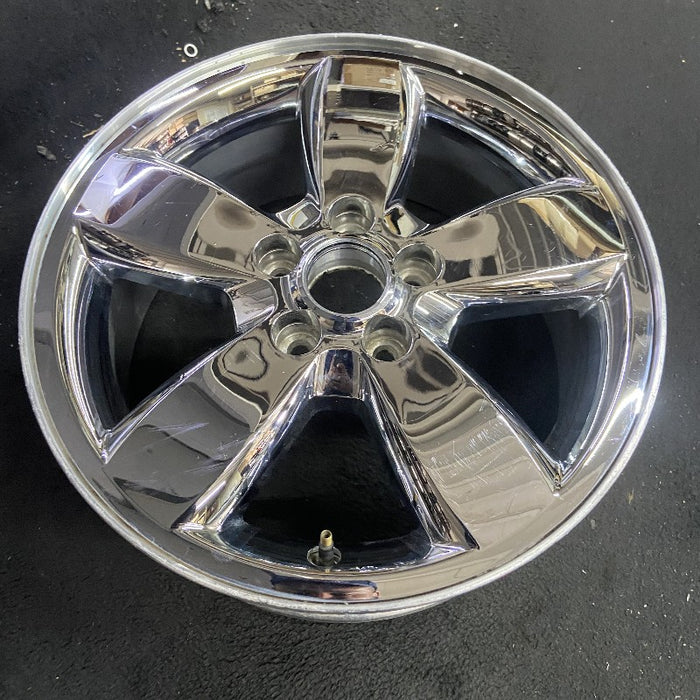 17" ESCAPE 08 VIN 1 8th digit 17x7 TPMS 5 spoke chrome clad Original OEM Wheel - View 7