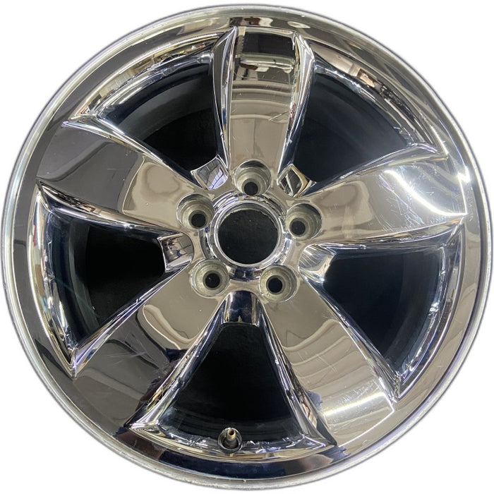 17" ESCAPE 08 VIN 1 8th digit 17x7 TPMS 5 spoke chrome clad Original OEM Wheel - Front View