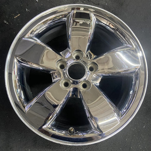 17" ESCAPE 08 VIN 1 8th digit 17x7 TPMS 5 spoke chrome clad Original OEM Wheel - Front View