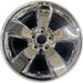 17" ESCAPE 08 VIN 1 8th digit 17x7 TPMS 5 spoke chrome clad Original OEM Wheel - Front View