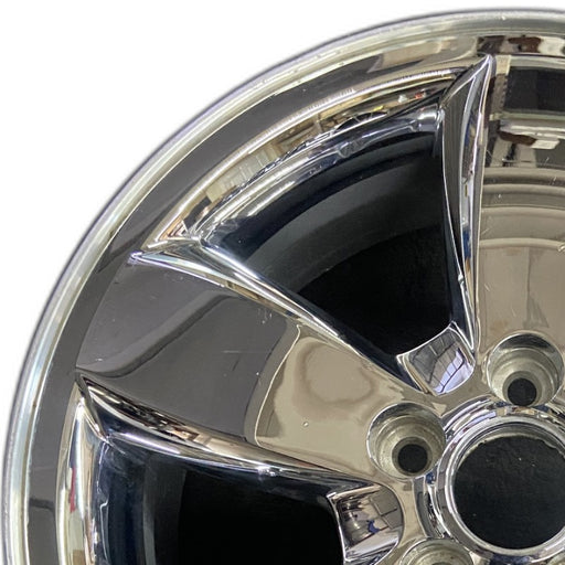 17" ESCAPE 08 VIN 1 8th digit 17x7 TPMS 5 spoke chrome clad Original OEM Wheel - Angle View