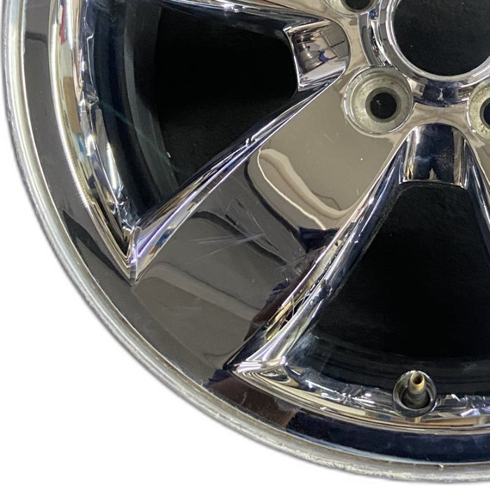 17" ESCAPE 08 VIN 1 8th digit 17x7 TPMS 5 spoke chrome clad Original OEM Wheel - Back View