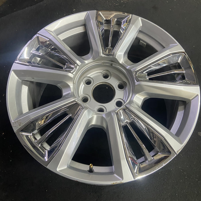22" SIERRA 1500 PICKUP 23 22x9, raised spoke, 10 spoke, opt RPT Original OEM - Side Profile