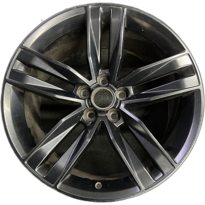20" CAMARO 16 20x9.5, 5 split spoke, black Original OEM Wheel Rim - Front View