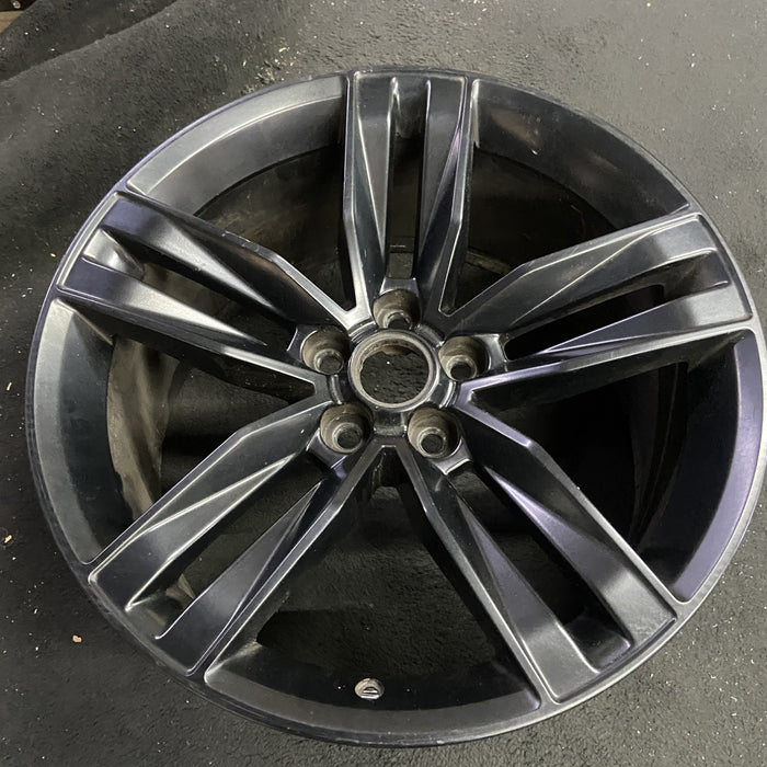 20" CAMARO 16 20x9.5, 5 split spoke, black Original OEM Wheel Rim - Side Profile