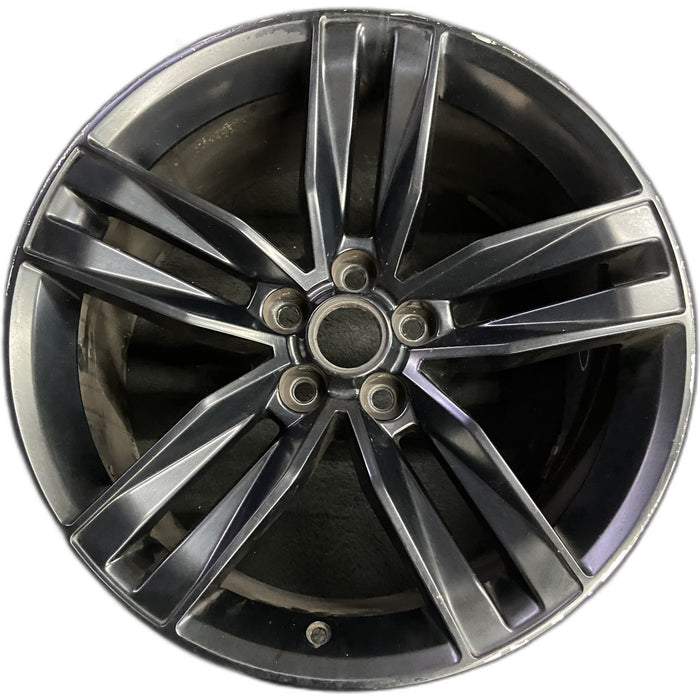 20" CAMARO 16 20x9.5, 5 split spoke, black Original OEM Wheel Rim - Front View
