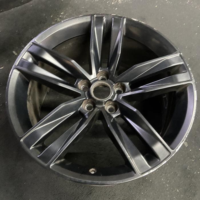 20" CAMARO 16 20x9.5, 5 split spoke, black Original OEM Wheel Rim - Side Profile