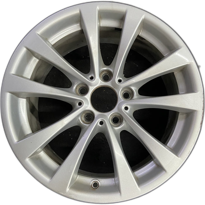 17" BMW 320i 12-13 , 17x7.5 , 5 spoke, V spoke, narrow spoke edge Original OEM - Front View