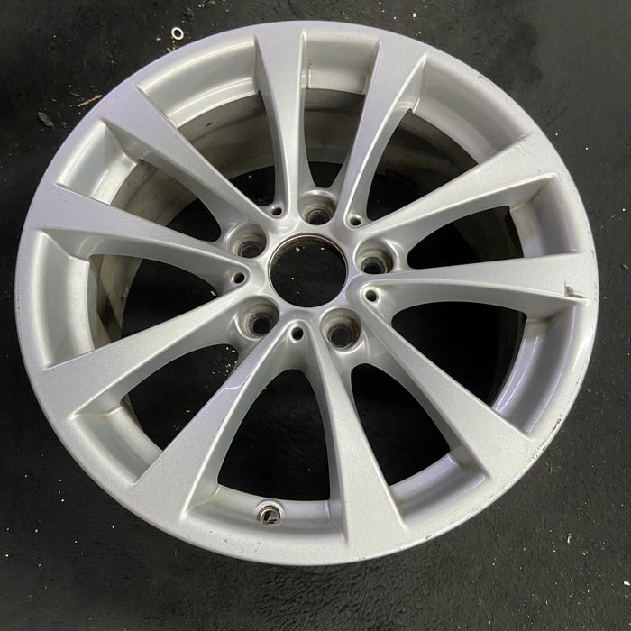 17" BMW 320i 12-13 , 17x7.5 , 5 spoke, V spoke, narrow spoke edge Original OEM - Side Profile