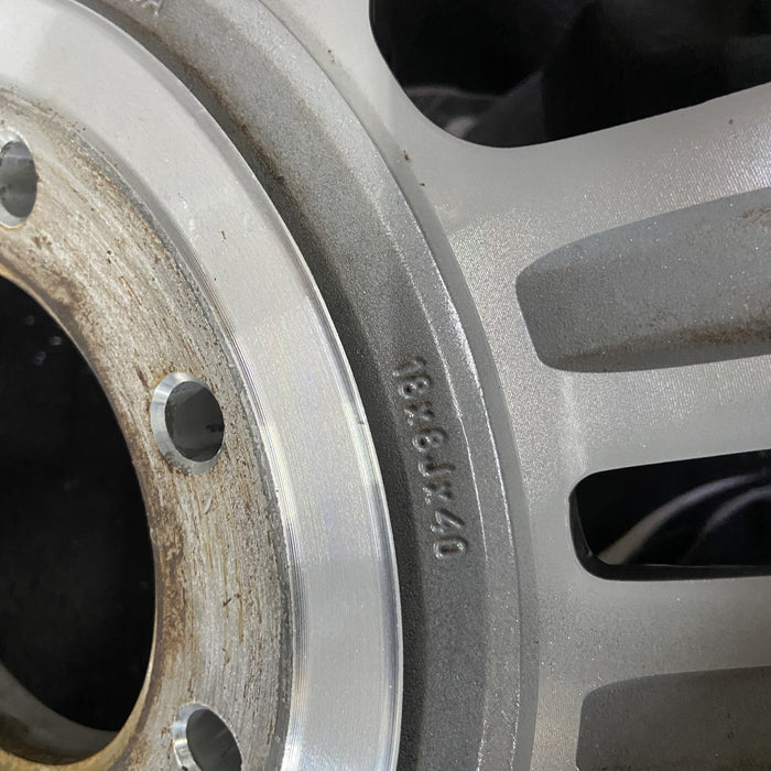 18" FORD F250SD PICKUP 17 18x8 , aluminum, 12 spoke , silver Original OEM Wheel Rim