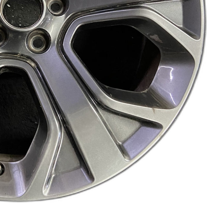 20" EXPLORER 18-19 20x8.5 aluminum TPMS 5 spoke gray Original OEM Wheel Rim - Close-Up Detail