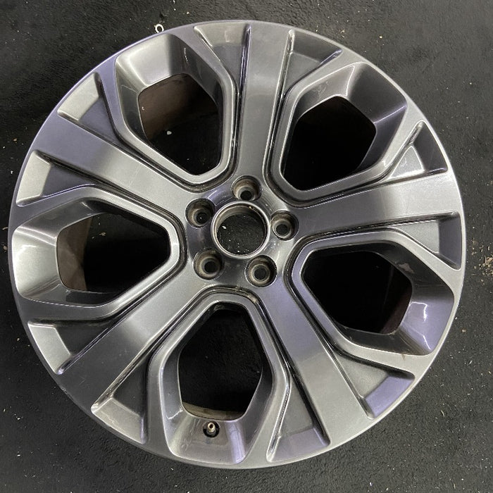 20" EXPLORER 18-19 20x8.5 aluminum TPMS 5 spoke gray Original OEM Wheel Rim - Front View