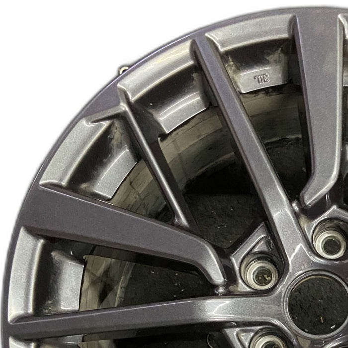 18" WRX 22 18x8.5 alloy dark gray Original OEM Wheel Rim - Angle View