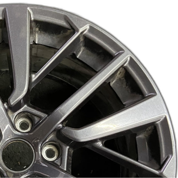 18" WRX 22 18x8.5 alloy dark gray Original OEM Wheel Rim - Side Profile