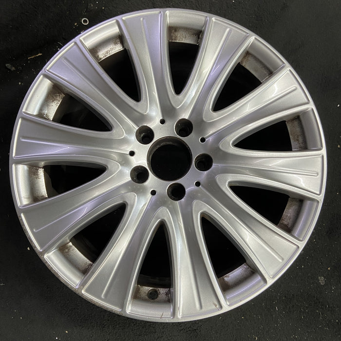18" MERCEDES S-CLASS 14 222 Type; S550, 18x8 Original OEM Wheel Rim - Angle View