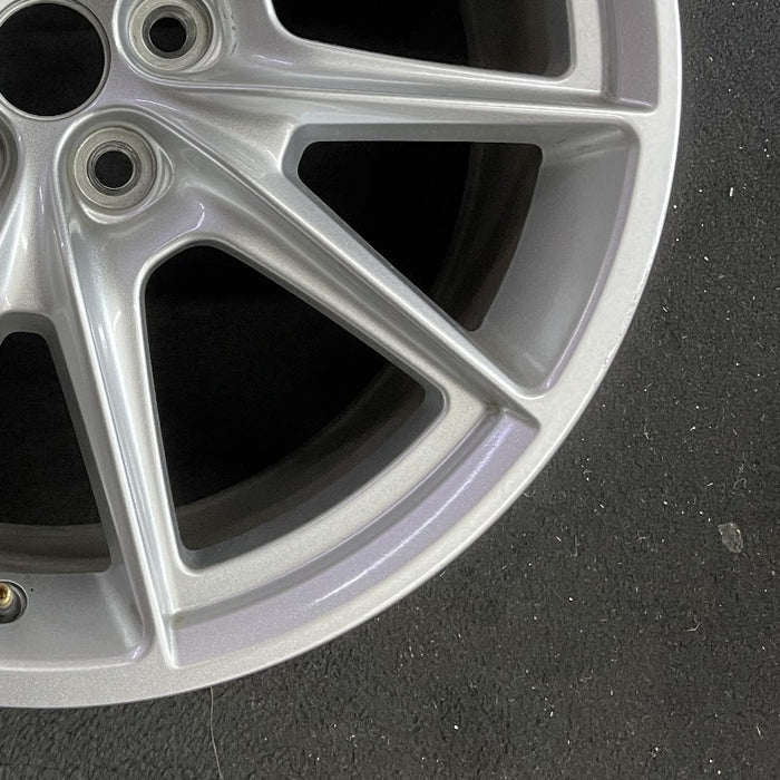 19" MUSTANG 24-25 19x8.5, , V spoke Original OEM Wheel Rim - Back View