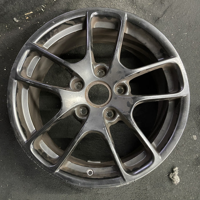 18" PORSCHE BOXSTER 17-25 18x8, , triangle spoke Original OEM Wheel Rim - Angle View