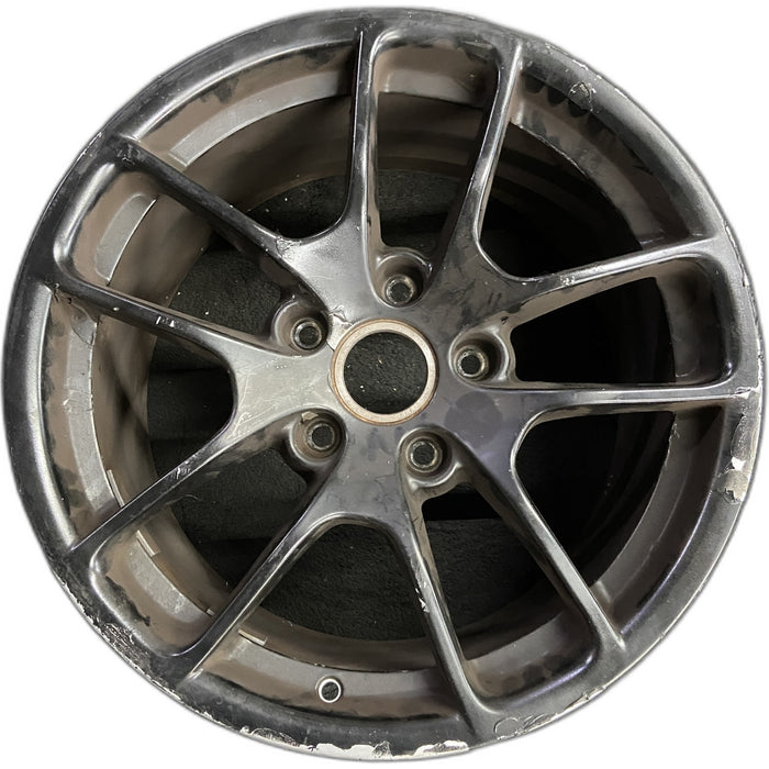 18" PORSCHE BOXSTER 17-25 18x9.5, , triangle spoke Original OEM Wheel Rim - Front View