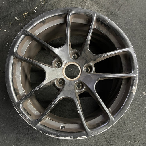 18" PORSCHE BOXSTER 17-25 18x9.5, , triangle spoke Original OEM Wheel Rim - Angle View