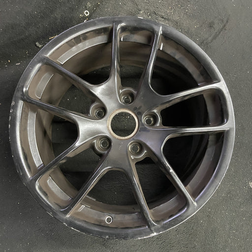 18" PORSCHE BOXSTER 17-25 18x9.5, , triangle spoke Original OEM Wheel Rim - Angle View