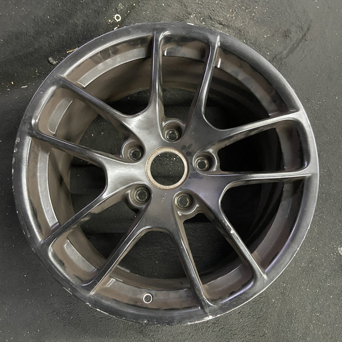 18" PORSCHE BOXSTER 17-25 18x9.5, , triangle spoke Original OEM Wheel Rim - Angle View