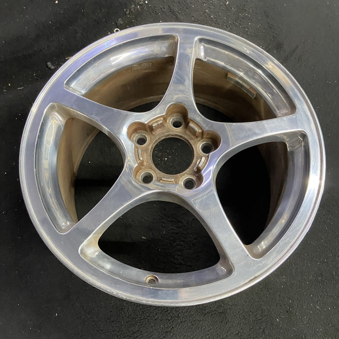17" CORVETTE 00-04 17x8.5 , aluminum, , high polished Original OEM Wheel Rim - Side Profile