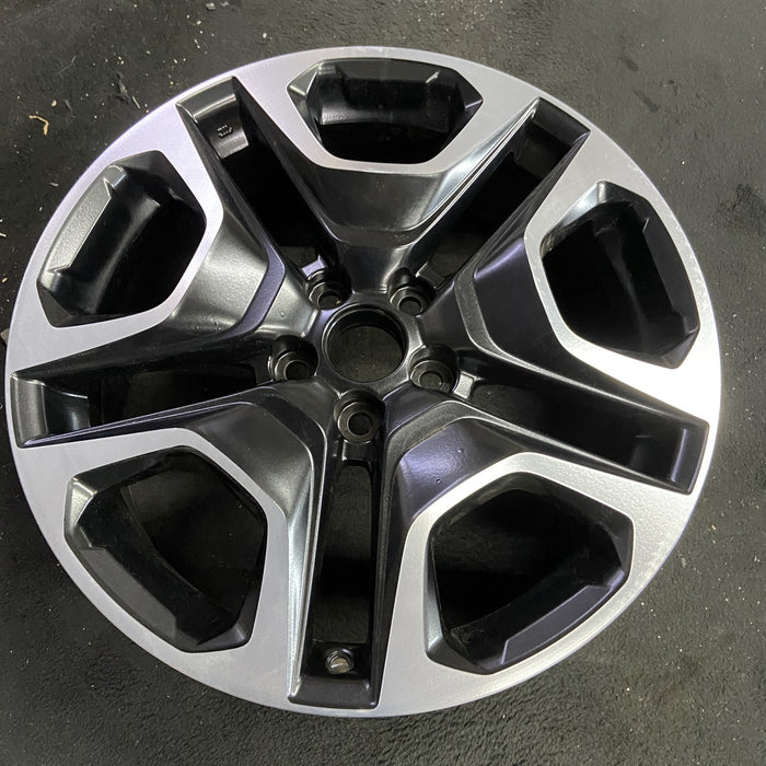 19" RAV4 19-20 19x7.5 , , matte black inlay Original OEM Wheel Rim - Side Profile
