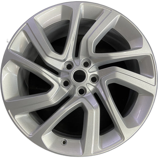 21" RANGE ROVER SPORT 18-22 21x9.5 , 5 spoke , silver Original OEM Wheel Rim - Front View