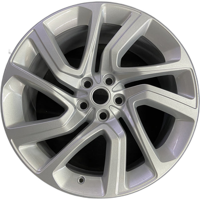 21" RANGE ROVER SPORT 18-22 21x9.5 , 5 spoke , silver Original OEM Wheel Rim - Front View