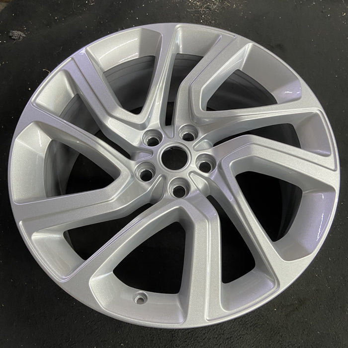 21" RANGE ROVER SPORT 18-22 21x9.5 , 5 spoke , silver Original OEM Wheel Rim - Side Profile
