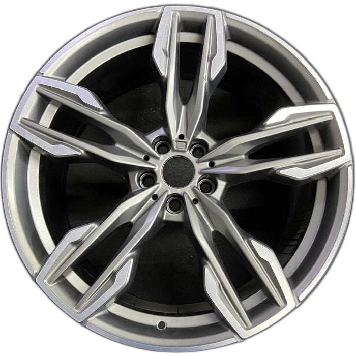 21" BMW X3 23 21x9.5 alloy rear 5 spoke Original OEM Wheel Rim - Front View