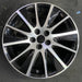 19" HIGHLANDER 17-18 19x7.5 alloy 12 spoke black inlay Original OEM Wheel Rim - Front View