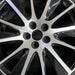 19" HIGHLANDER 17-18 19x7.5 alloy 12 spoke black inlay Original OEM Wheel Rim - Angle View