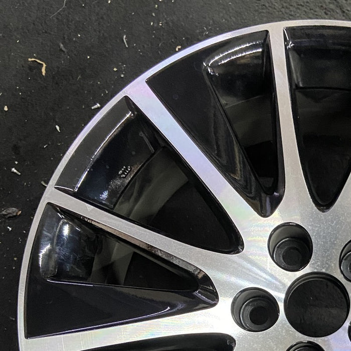 19" HIGHLANDER 17-18 19x7.5 alloy 12 spoke black inlay Original OEM Wheel Rim - Side Profile