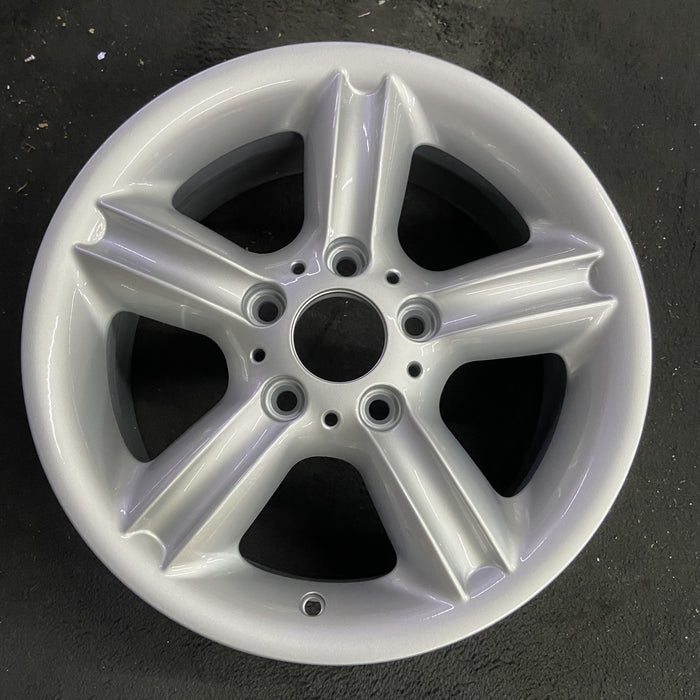 16" BMW 325i 04-06 16x7, alloy, 5 spoke, fluted Original OEM Wheel Rim - Angle View