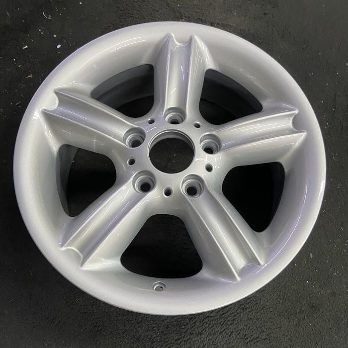 16" BMW 325i 04-06 16x7, alloy, 5 spoke, fluted Original OEM Wheel Rim - Side Profile