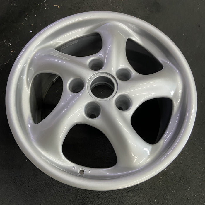 17" PORSCHE 911 99-01 17x9, Carrera Original OEM Wheel Rim - Side Profile