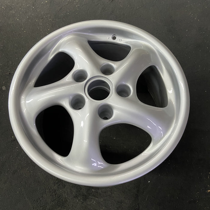 17" PORSCHE 911 99-01 17x9, Carrera Original OEM Wheel Rim - Close-Up Detail