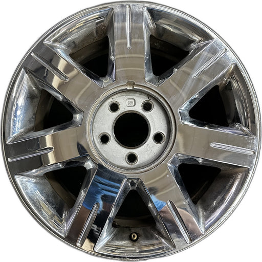 17" DTS 06 17x7, 7 spoke, chrome Original OEM Wheel Rim - Front View