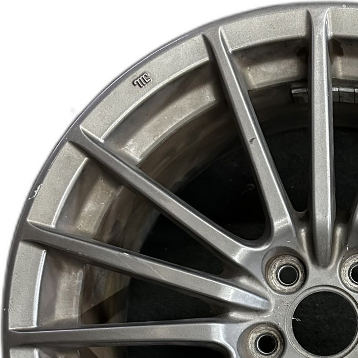 17" IMPREZA 10-11 17x8 alloy 15 spoke Original OEM Wheel Rim - Angle View