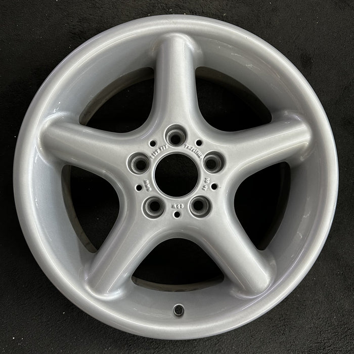 17" BMW 318i 95-96 17x7.5, 5 round spoke Original OEM Wheel Rim - Angle View