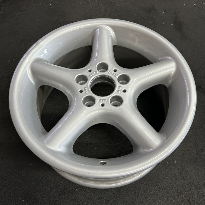 17" BMW 318i 95-96 17x7.5, 5 round spoke Original OEM Wheel Rim - Side Profile