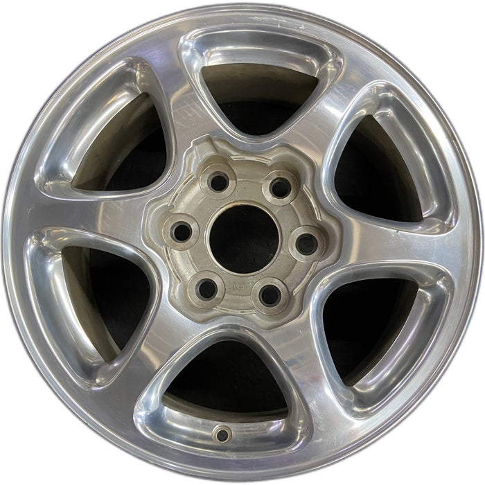 17" SIERRA 1500 PICKUP 01 17x7.5 , fully polished Original OEM Wheel Rim - Front View