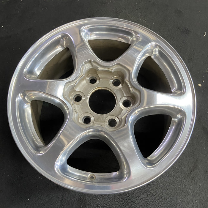 17" SIERRA 1500 PICKUP 01 17x7.5 , fully polished Original OEM Wheel Rim - Side Profile