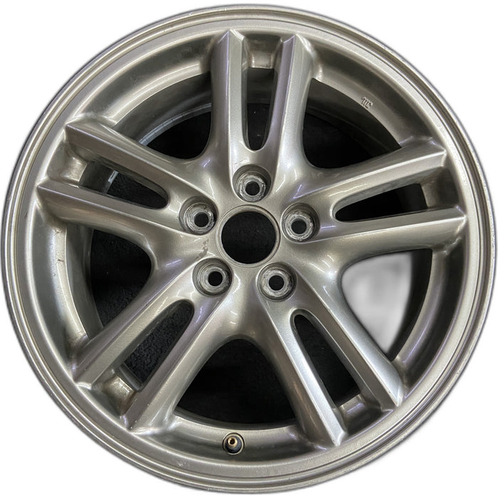 16" IMPREZA 04-05 16x6.5 , 10 spoke, peaked spoke Original OEM Wheel Rim - Front View