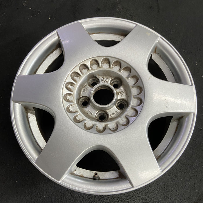 16" BEETLE 02 16x6.5, alloy, 6 straight spoke Original OEM Wheel Rim - Side Profile