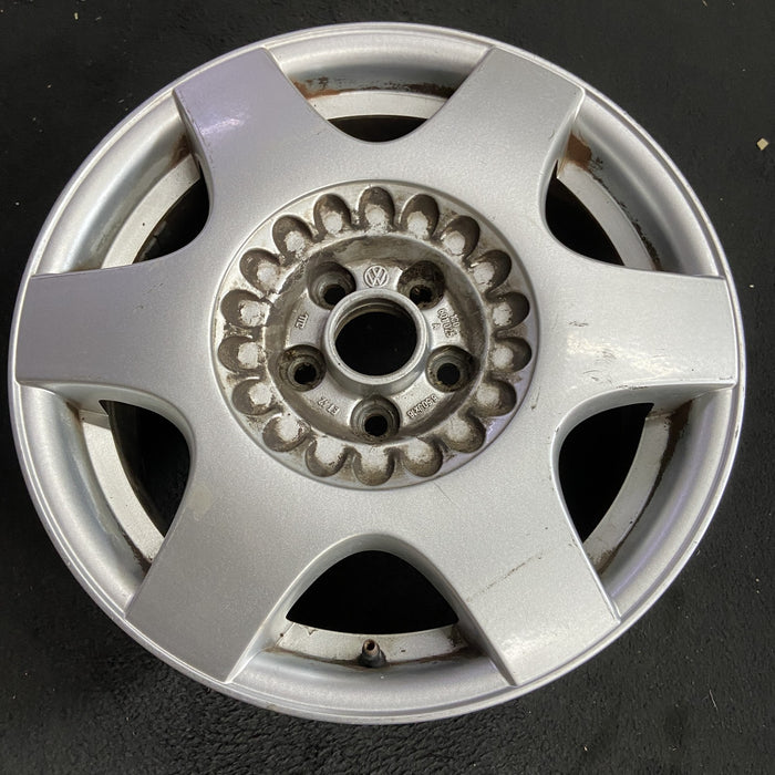 16" BEETLE 02 16x6.5, alloy, 6 straight spoke Original OEM Wheel Rim - Side Profile