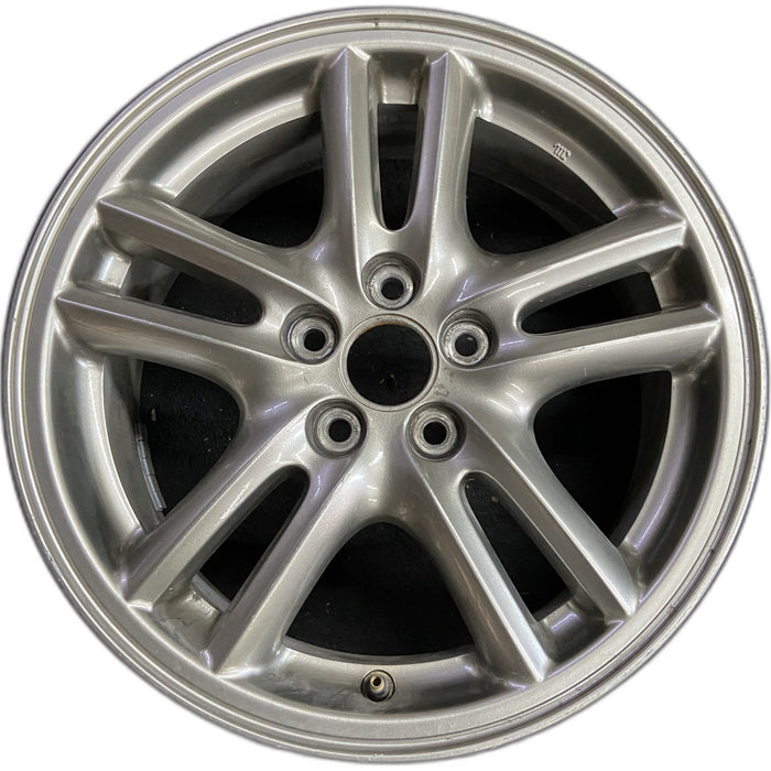 16" IMPREZA 04-05 16x6.5 , 10 spoke, peaked spoke Original OEM Wheel Rim - Front View