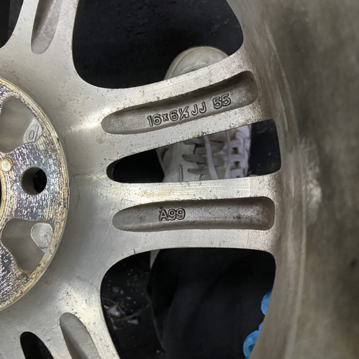16" IMPREZA 04-05 16x6.5 , 10 spoke, peaked spoke Original OEM Wheel Rim - Back View