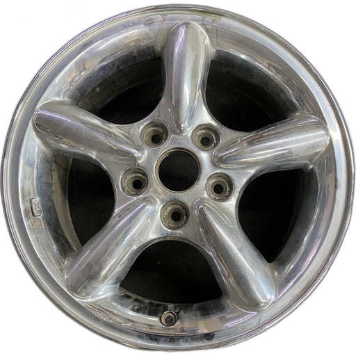 17" GRAND CHEROKEE 02 aluminum, 17x7.5, 5 spoke, chrome finish Original OEM - Front View